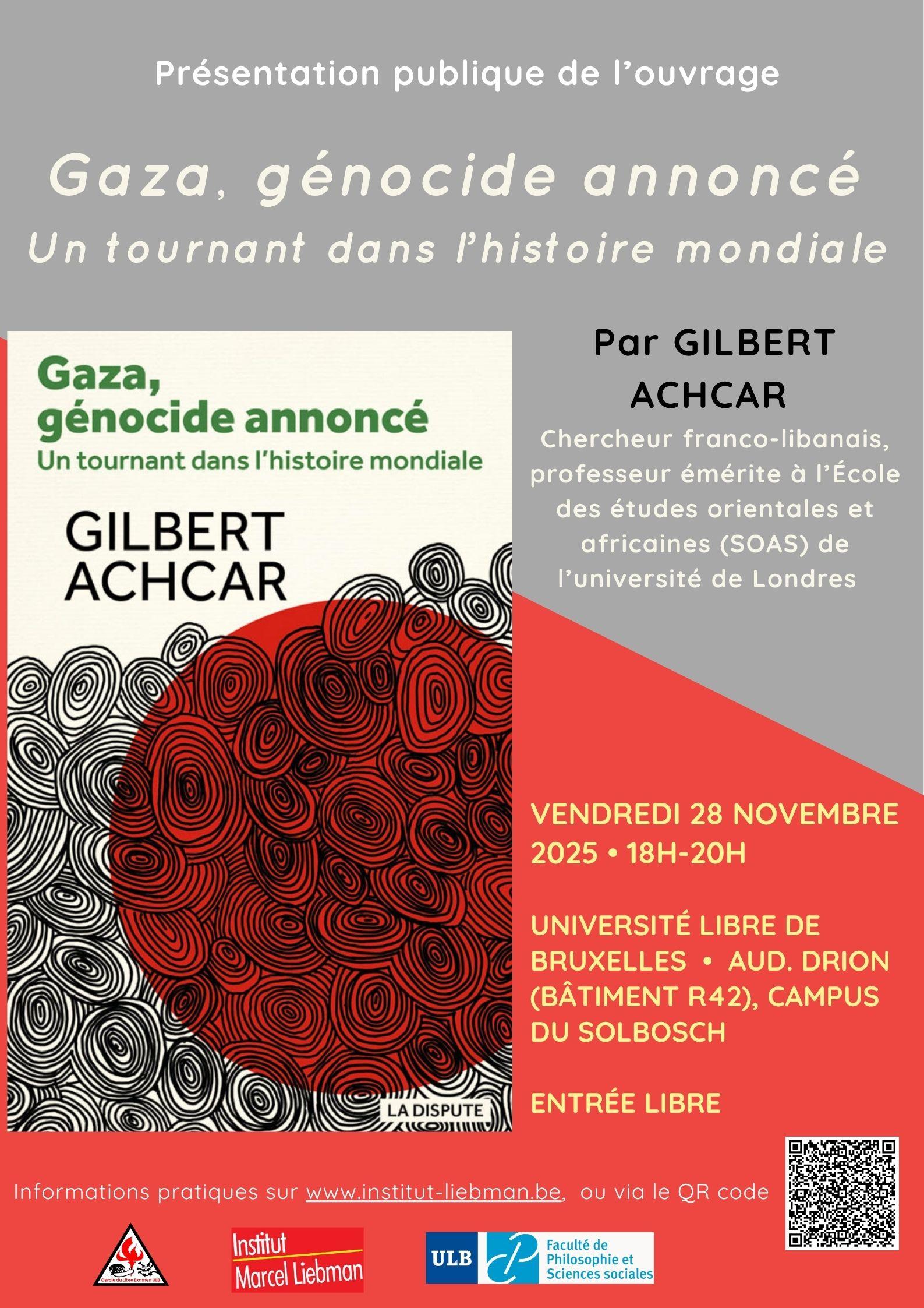 Affichette conférence G. Achcar