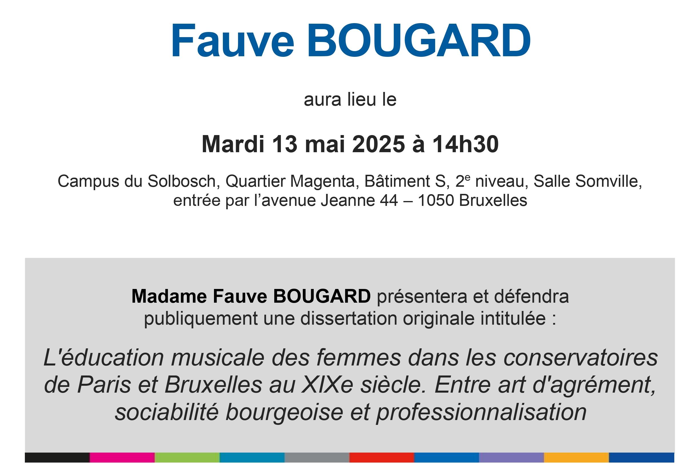 Soutenance de Fauve Bougard