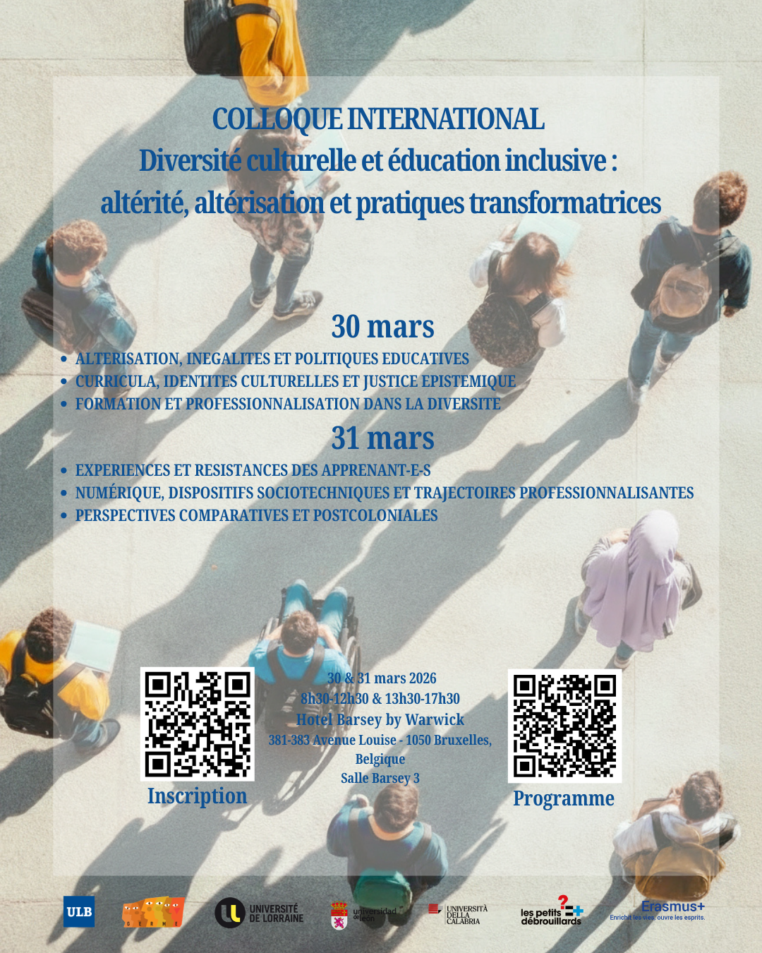 COLLOQUE INTERNATIONAL Diversité culturelle et éducation inclusive